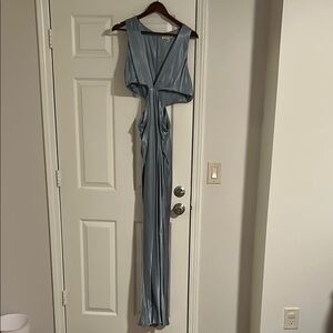 La Lune Plunged Cut Out Maxi Dress